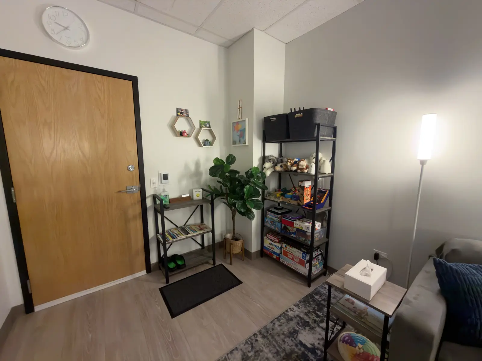 Family and child-friendly area inside the counseling office