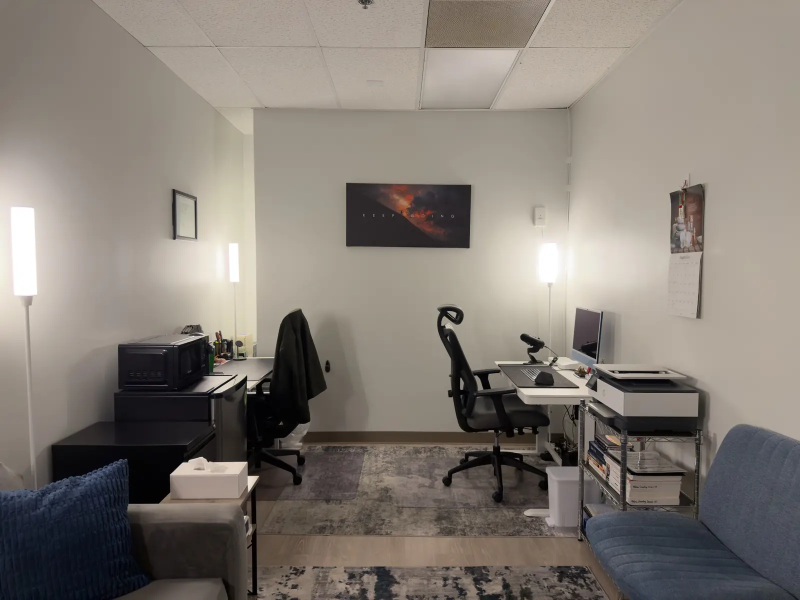 Private professional workspace within the counseling office